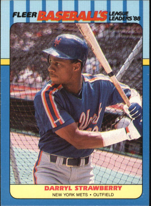 1988 Fleer League Leaders Baseball Cards       040      Darryl Strawberry